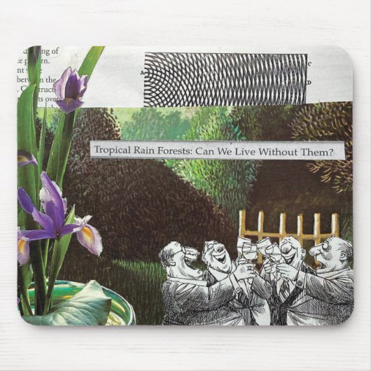 Grappige politieke grap bos klimaatverandering sat muismat (Voorkant)