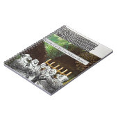 Grappige politieke grap bos klimaatverandering sat notitieboek (Linkerzijde)