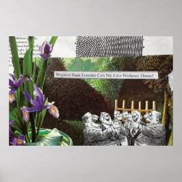 Grappige politieke grap bos klimaatverandering sat poster