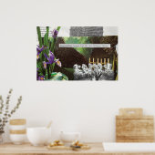 Grappige politieke grap bos klimaatverandering sat poster (Keuken)