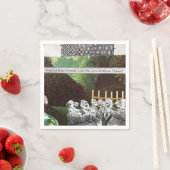 Grappige politieke grap bos klimaatverandering sat servet (Insitu)