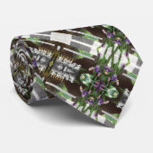 Grappige politieke grap bos klimaatverandering sat stropdas (Opgerold)