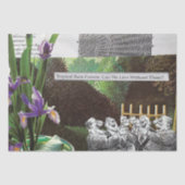 Grappige politieke grap bos klimaatverandering sat tissuepapier (Voorkant)