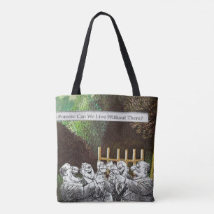 Grappige politieke grap bos klimaatverandering sat tote bag