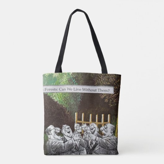 Grappige politieke grap bos klimaatverandering sat tote bag (Achterkant)