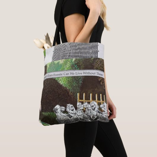 Grappige politieke grap bos klimaatverandering sat tote bag (Dichtbij)