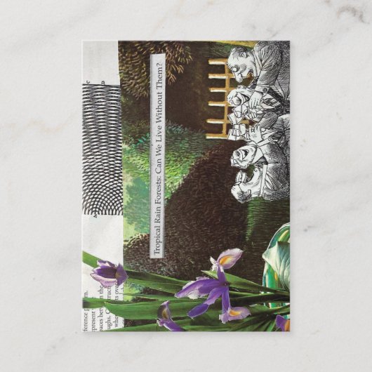 Grappige politieke grap bos klimaatverandering sat visitekaartje (Voorkant)