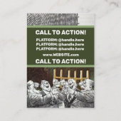 Grappige politieke grap bos klimaatverandering sat visitekaartje (Achterkant)