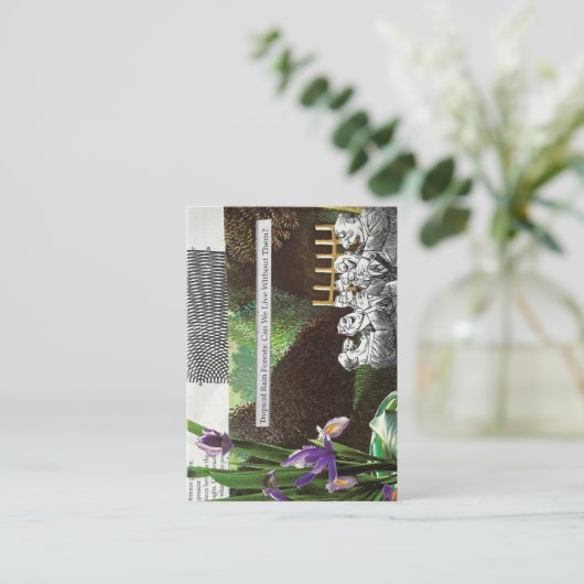 Grappige politieke grap bos klimaatverandering sat visitekaartje (Staand voorkant)