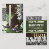 Grappige politieke grap bos klimaatverandering sat visitekaartje (Voorkant / Achterkant)