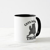 Grappige Politieke Kat Anti-Trump Koffie Gift Papa Mok (Voorkant rechts)