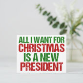 Grappige politieke kerst verkiezing Humor Briefkaart (Staand voorkant)