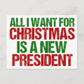 Grappige politieke kerst verkiezing Humor Briefkaart (Voorkant)