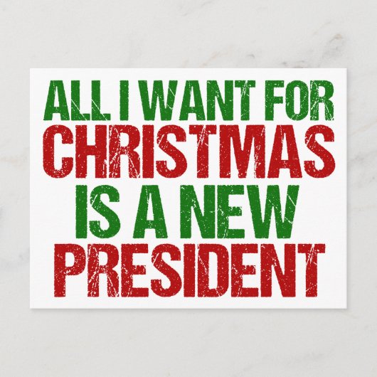 Grappige politieke kerst verkiezing Humor Briefkaart (Voorkant)