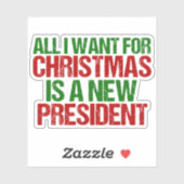 Grappige Politieke Kerst Verkiezing Humor Sticker (Vel)
