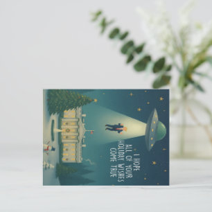 Grappige Politieke Kerstkaart UFO Interventie Feestdagenkaart