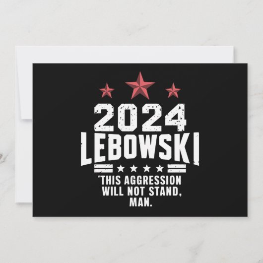 Grappige politieke Lebowski verkiezingen 2024 Kaart (Voorkant)