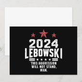 Grappige politieke Lebowski verkiezingen 2024 Kaart (Voorkant / Achterkant)