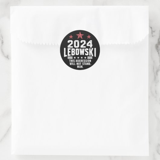 Grappige politieke Lebowski verkiezingen 2024 Ronde Sticker (Tas)