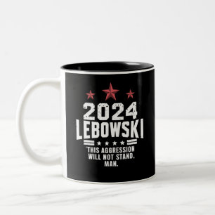 Grappige Politieke Lebowski Verkiezingsstem 2024 Tweekleurige Koffiemok