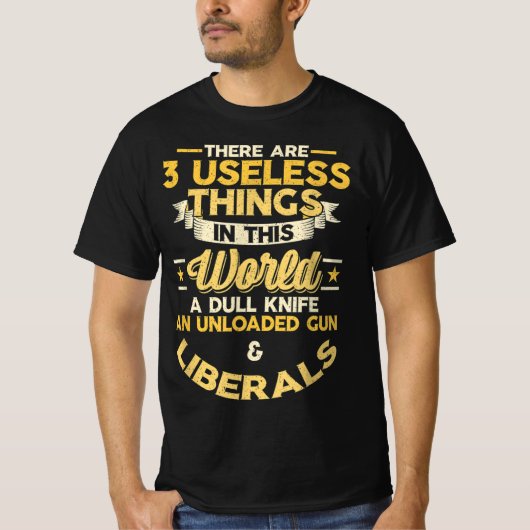 Grappige politieke liberalen t-shirt (Voorkant)
