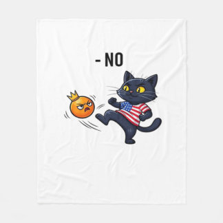 Grappige Politieke Meme Geen Kat Ontwerp Fleece Deken