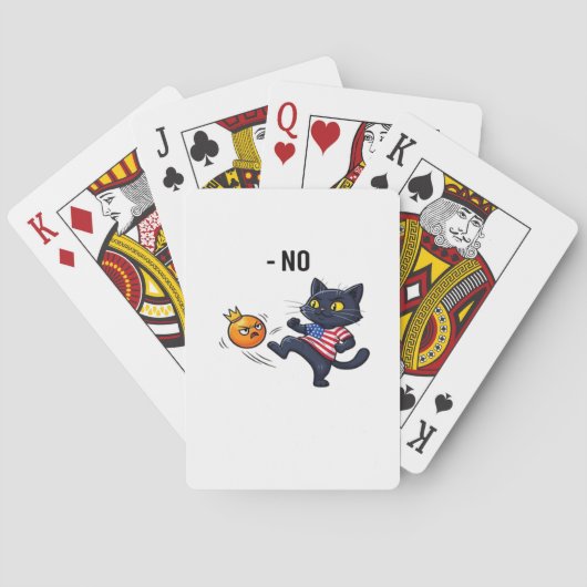 Grappige Politieke Meme Geen Kat Pokerkaarten (Achterkant)