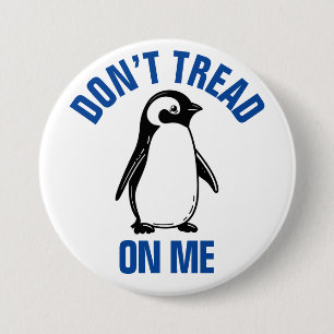 Grappige politieke meme pinguïn tarief ronde button 7,6 cm