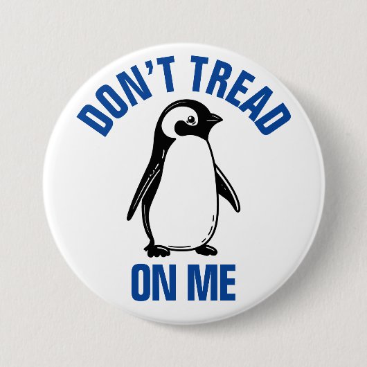 Grappige politieke meme pinguïn tarief ronde button 7,6 cm (Voorkant)