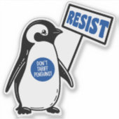 Grappige politieke meme pinguïn tarief sticker (Voorkant)
