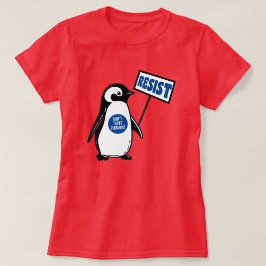 Grappige Politieke Meme Pinguïn Tarief T-shirt (Design voorkant)