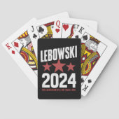 Grappige politieke naam Lebowski politieke verkiez Pokerkaarten (Achterkant)