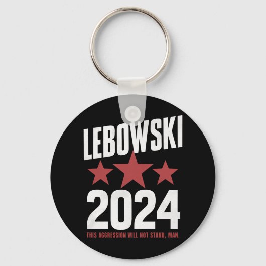 Grappige politieke naam Lebowski politieke verkiez Sleutelhanger (Voorkant)