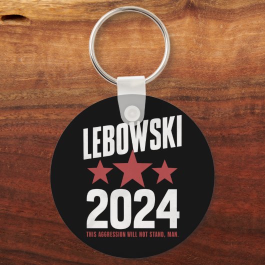 Grappige politieke naam Lebowski politieke verkiez Sleutelhanger (Voorkant)