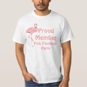 Grappige politieke parodie roze flamingo partij t-shirt (Voorkant)