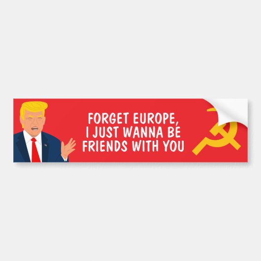 Grappige politieke troef cartoon bumper stickers (Voorkant)