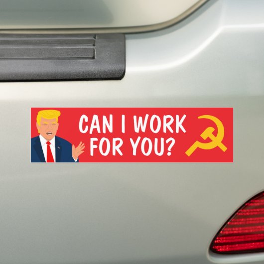 Grappige politieke Trump cartoon auto bumper stick Bumpersticker (Op auto)