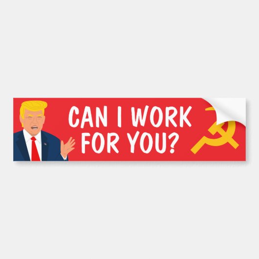 Grappige politieke Trump cartoon auto bumper stick Bumpersticker (Voorkant)
