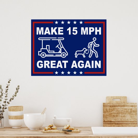 Grappige politieke tuin teken Peachtree City Golfc Poster (Keuken)