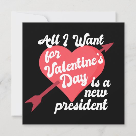 Grappige politieke Valentijnsdag tegen Trump Feestdagenkaart (Voorkant)