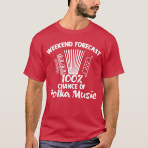 Grappige Polka Feest Accordeon Speler Polka Dans P T-shirt