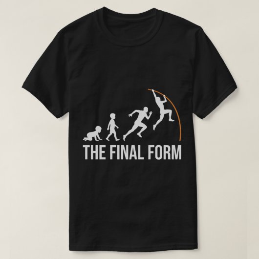 Grappige Polsstokhopper Evolutie Eindvorm T-shirt (Design voorkant)