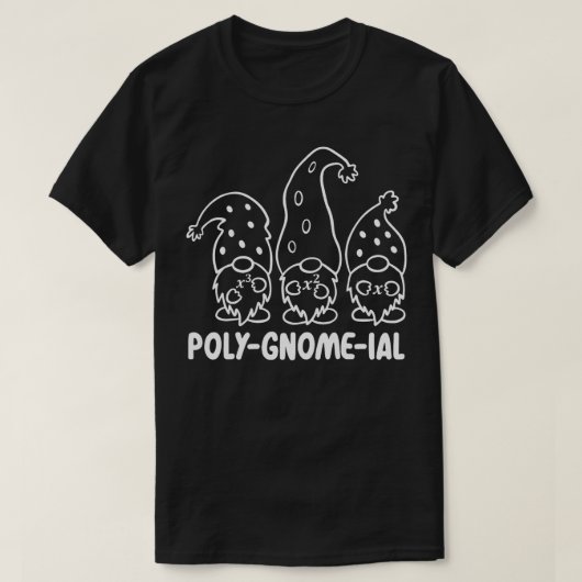 Grappige Polygnomeial Gnome Wiskunde Leraar T-shirt (Design voorkant)