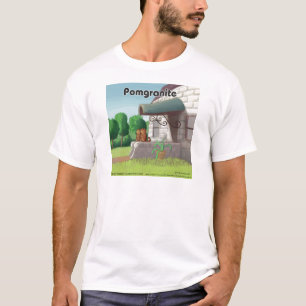 Grappige Pomeraanian Op Graniet (Pomegraniet) T-shirt