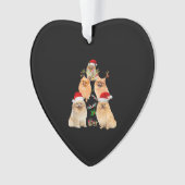 Grappige Pomeranian Kerstboom Decoratie Ornament C (voorkant)