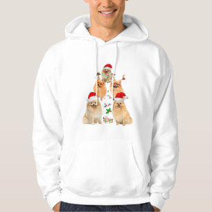 Grappige Pomeranian Kerstboom Decoratie Ornament C Hoodie