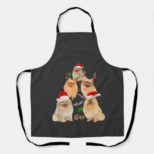Grappige Pomeranian Kerstboom Decoratie Ornament C Schort