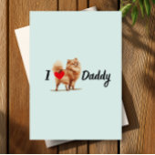 Grappige Pommerse Hond Bum Hart Vaders Dag Auto Kaart