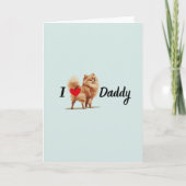 Grappige Pommerse Hond Bum Hart Vaders Dag Auto Kaart (Voorkant)