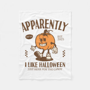 Grappige Pompoen Blijkbaar Houd Ik Van Halloween Fleece Deken
